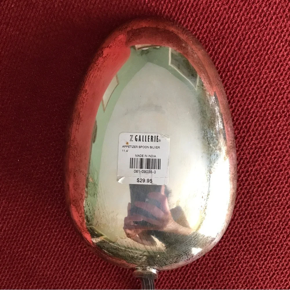 Z Gallerie Silver Appetizer Spoon